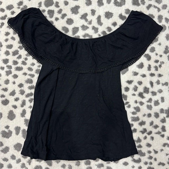 Women’s Old Navy - off the shoulder blouse - black - size LG - Picture 1 of 4